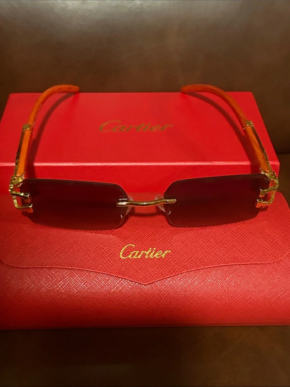🆕 🕶️ unisex Cartier sunglasses & case & box